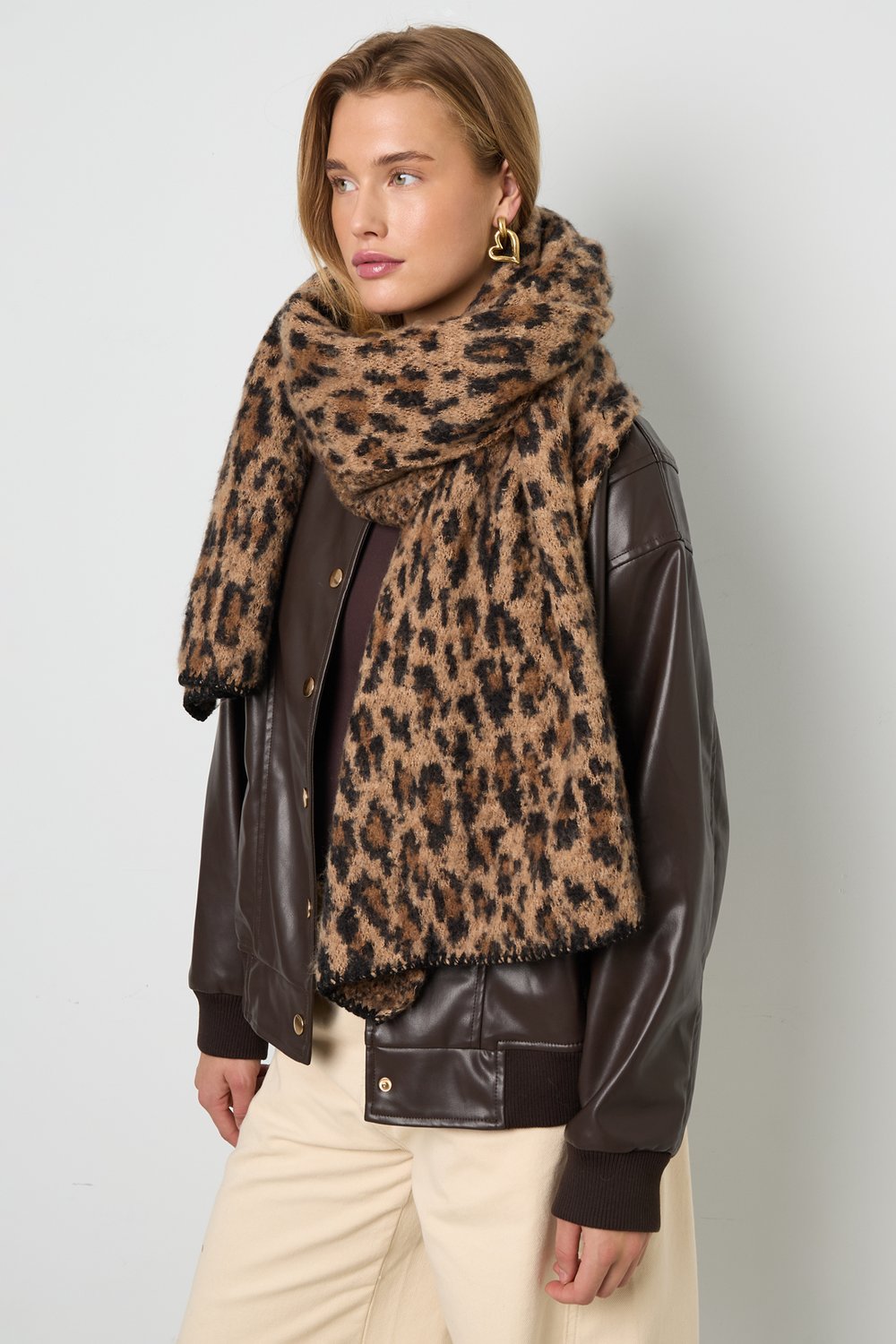 Winter scarves Leopard Print Casual Polyester Daily Accessories h5Picture3